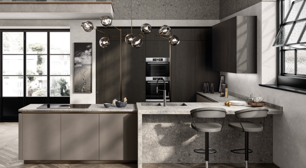 luxury modern kitchen and dining