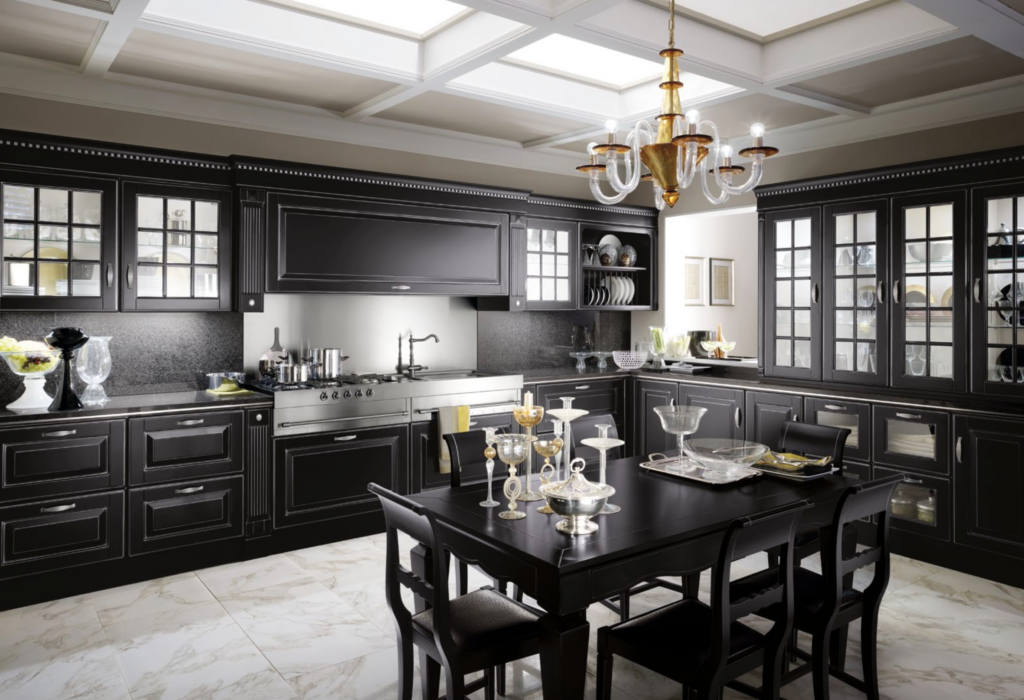 luxury black kitchen