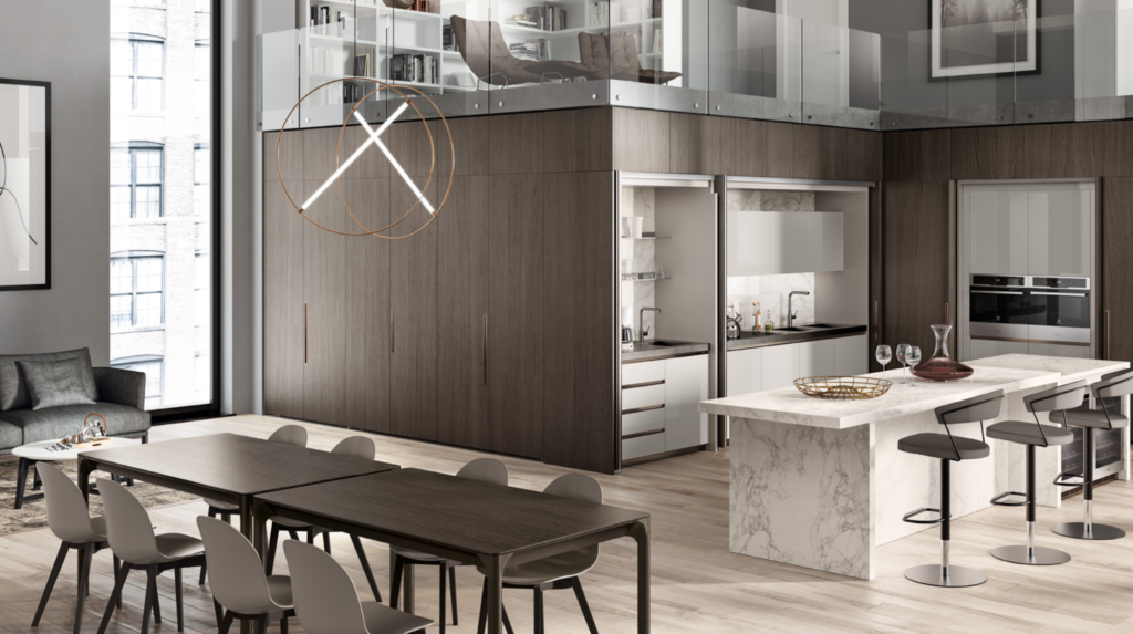 luxury modern kitchen and dining room