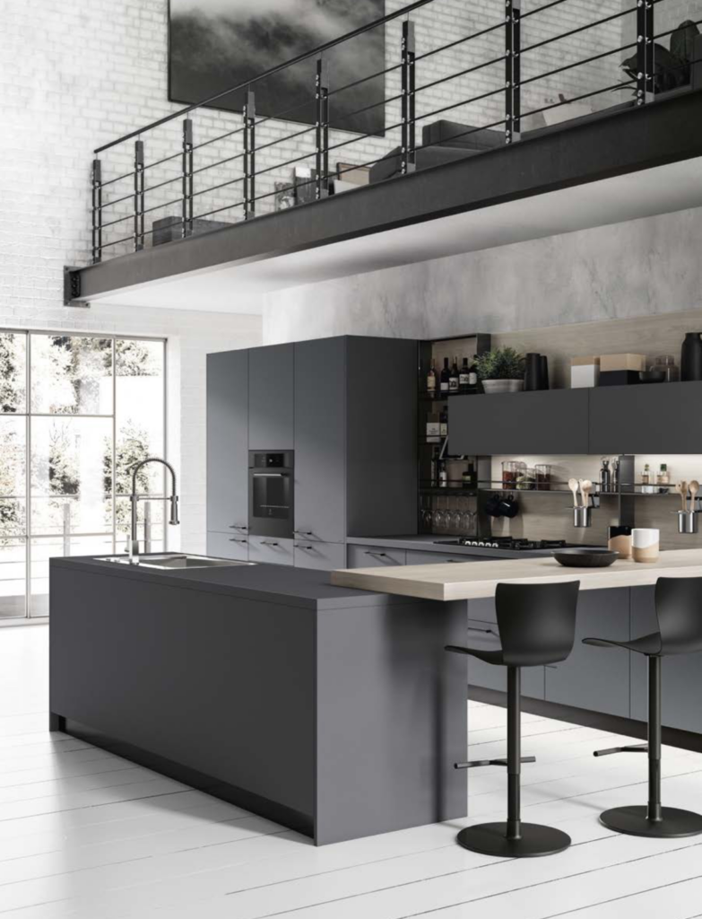 Luxury modern kitchen and island