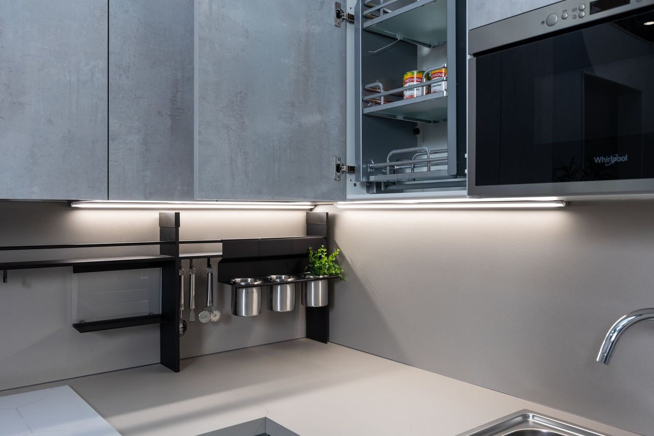 luxury modern kitchen and storage