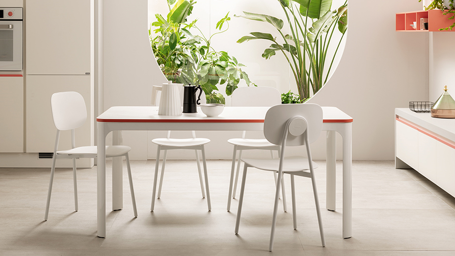 modern white dining table